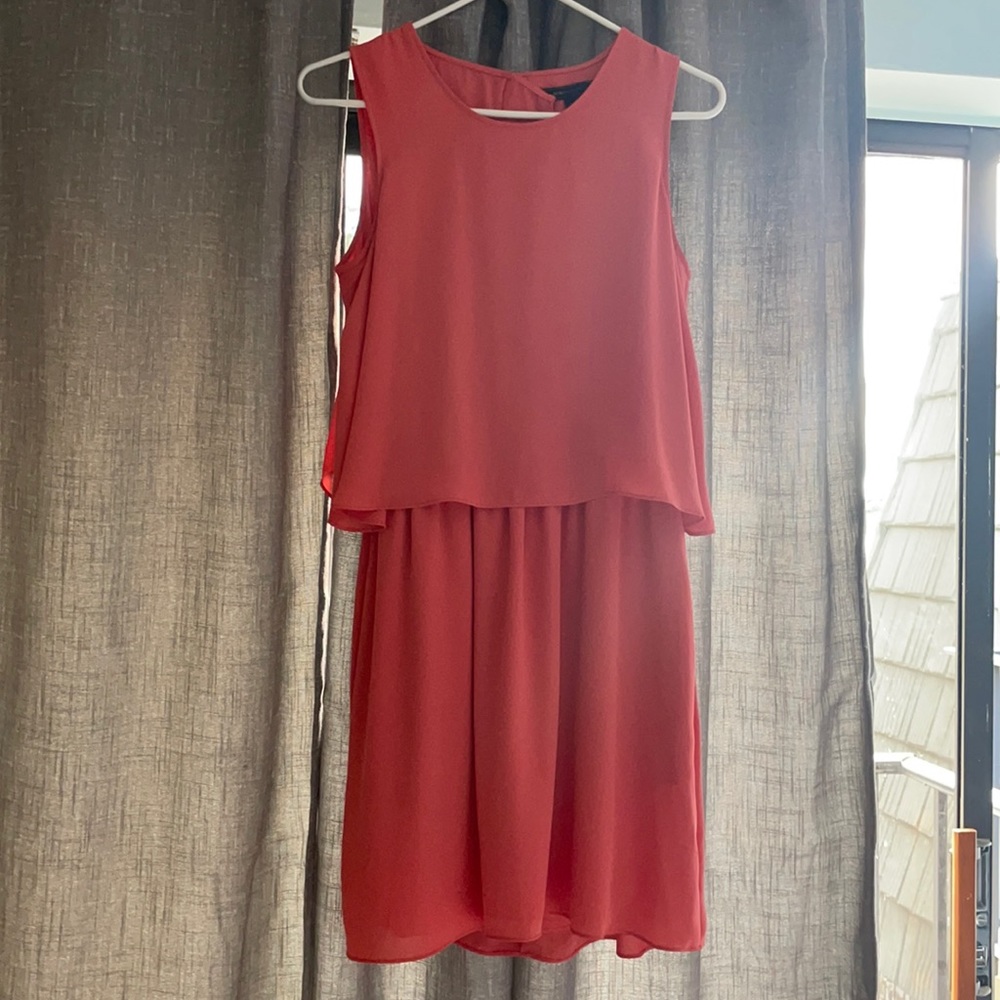BCBG mini cut out back dress. Coral